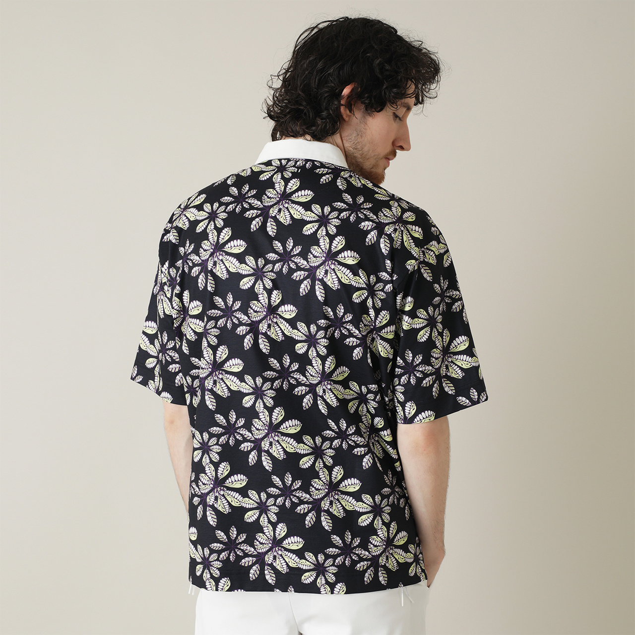 ペイズリープリント 半袖ポロ(MENS)