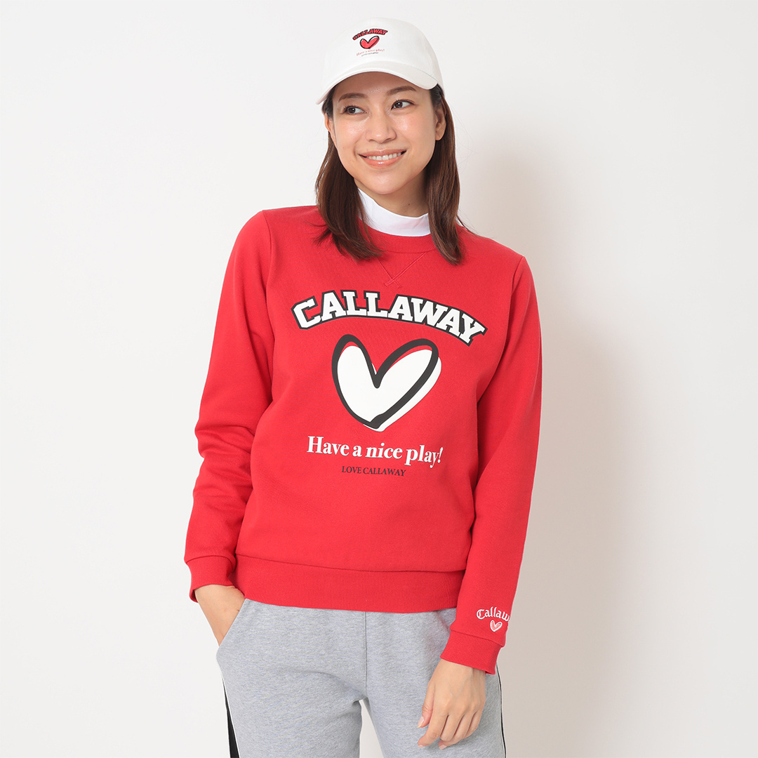 Love callaway ゴルフウェア　スウェットセットアップ オンライン限定】ラブキャロウェイスウェットプルオーバー (WOMENS)