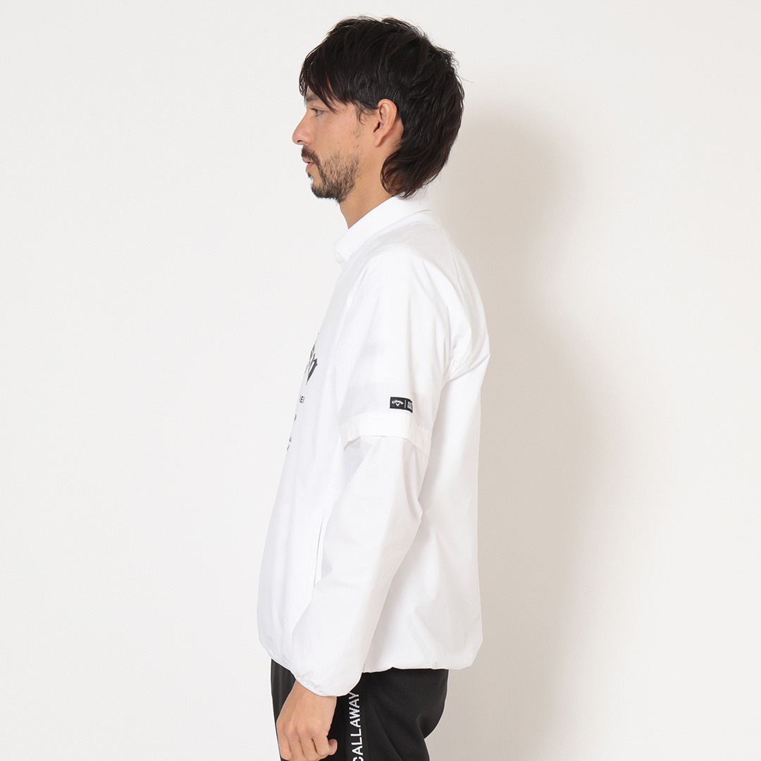ポリエステルリップ2WAY撥水Vネックブルゾン (MENS)