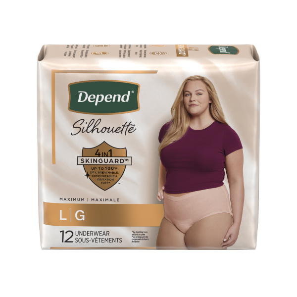 Depend Silhouette for Women, Large - Case of 48 (DEWLG2 Health & Beauty Health Care Incontinence Aids) photo