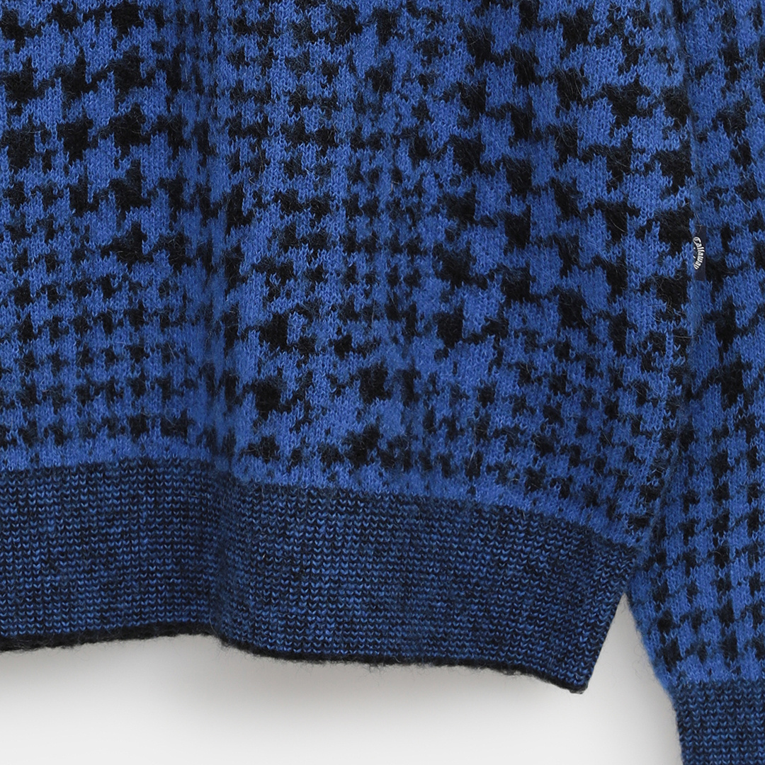 千鳥ジャカードクルーネックニット ※4Lサイズあり (MENS)