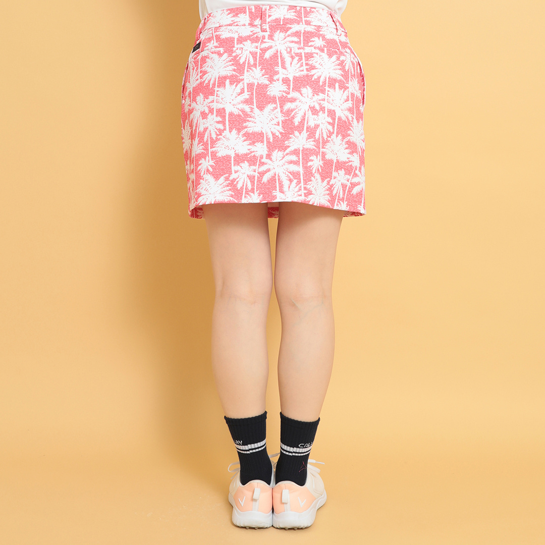 2WAYストレッチドビーヤシ柄スカート (WOMENS)