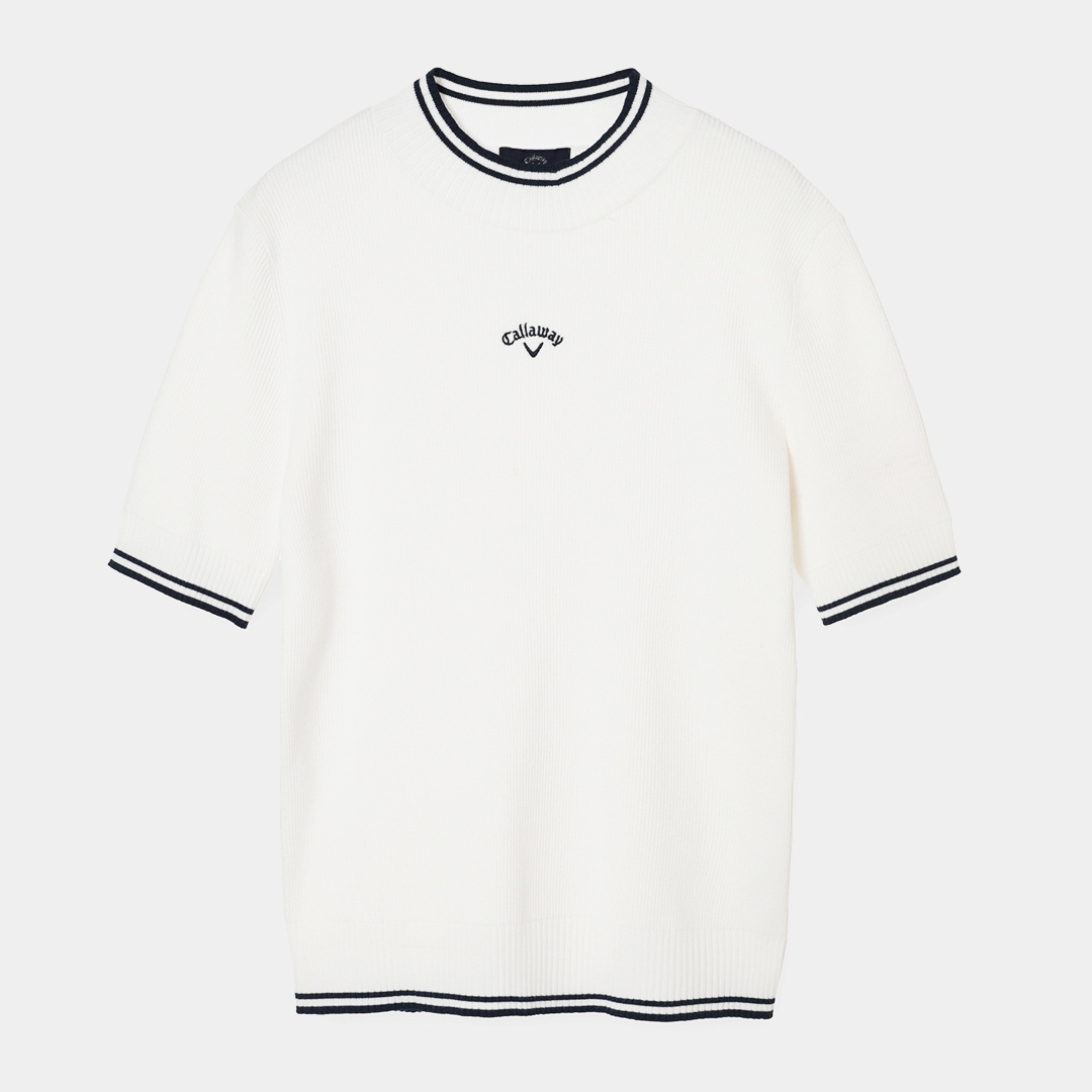 リブ編みハイネックニットプルオーバー (WOMENS)