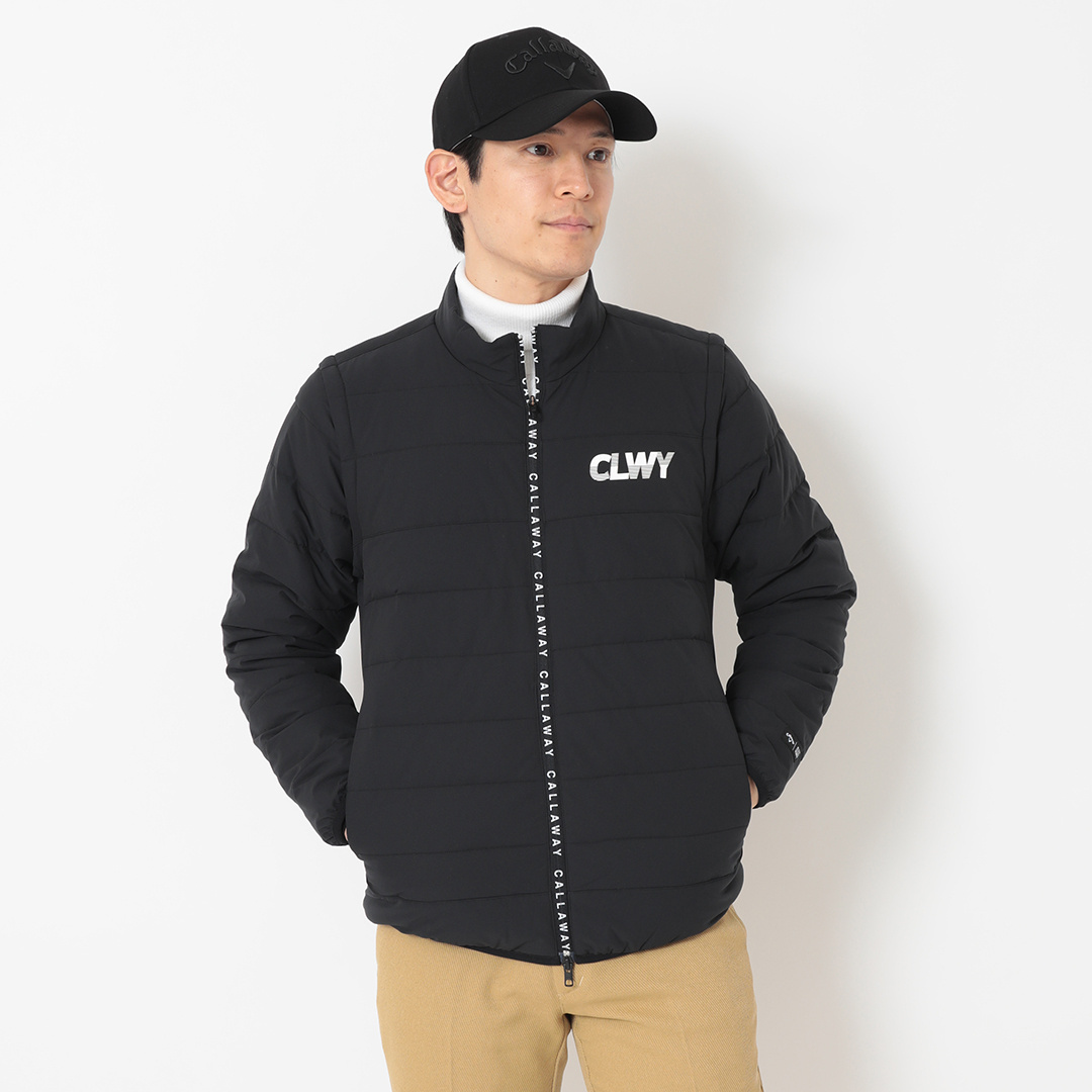 ポリエステルリップ2WAY撥水中綿ブルゾン (MENS)