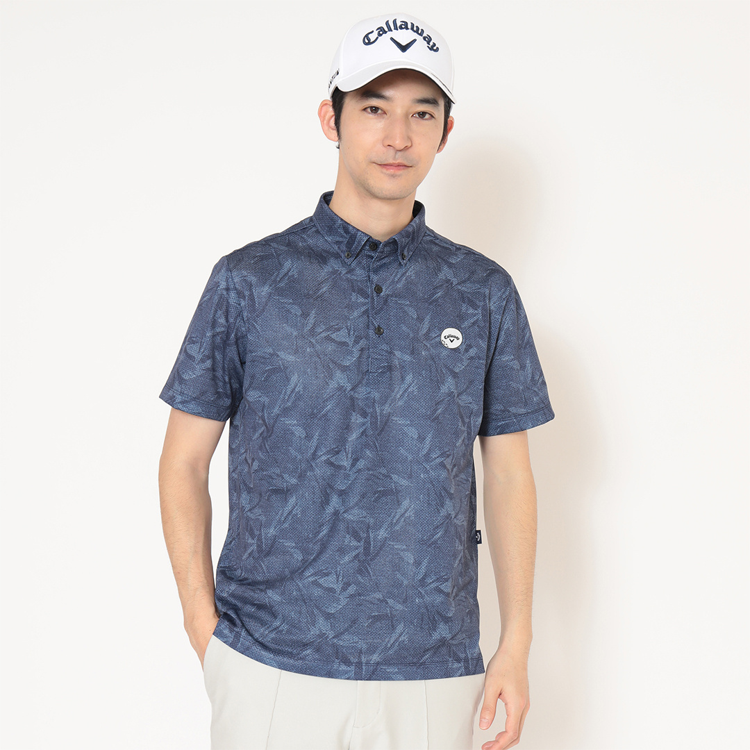 かざあなメッシュシャンブレー柄半袖シャツ ※4Lサイズあり (MENS)