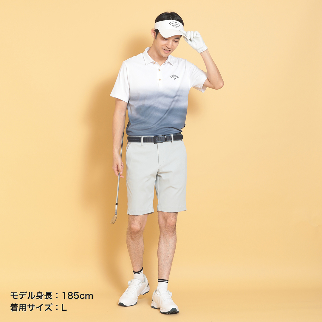 3℃裏クールウェーブプリントカノコシャツ ※4Lサイズあり (MENS)