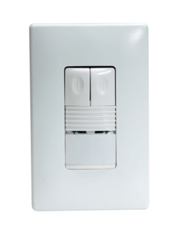 PIR Wall Switch Occupancy Sensor, 2 Relays, 120/277V, White
