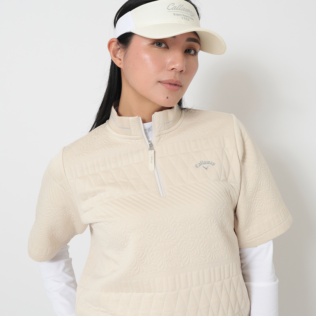 西村優菜プロ着用】フクレジャカード半袖ハーフジップスウェット (WOMENS)