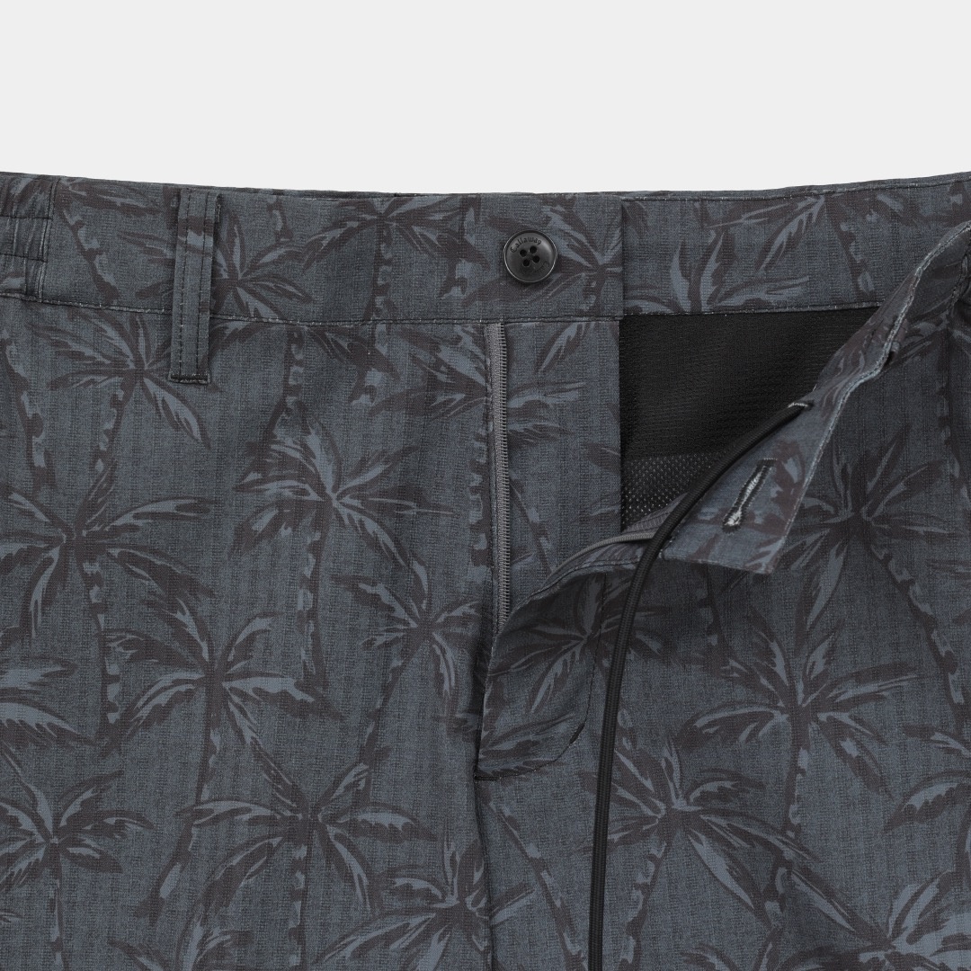 ストレッチドビーヤシの木総柄ショートパンツ (MENS)