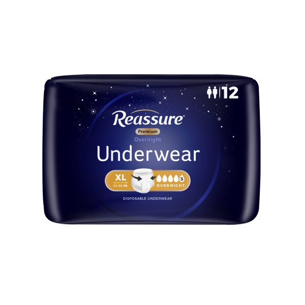 Reassure Premium Overnight Underwear, XLarge - 12/bag (REXOUXT Health & Beauty Health Care Incontinence Aids) photo