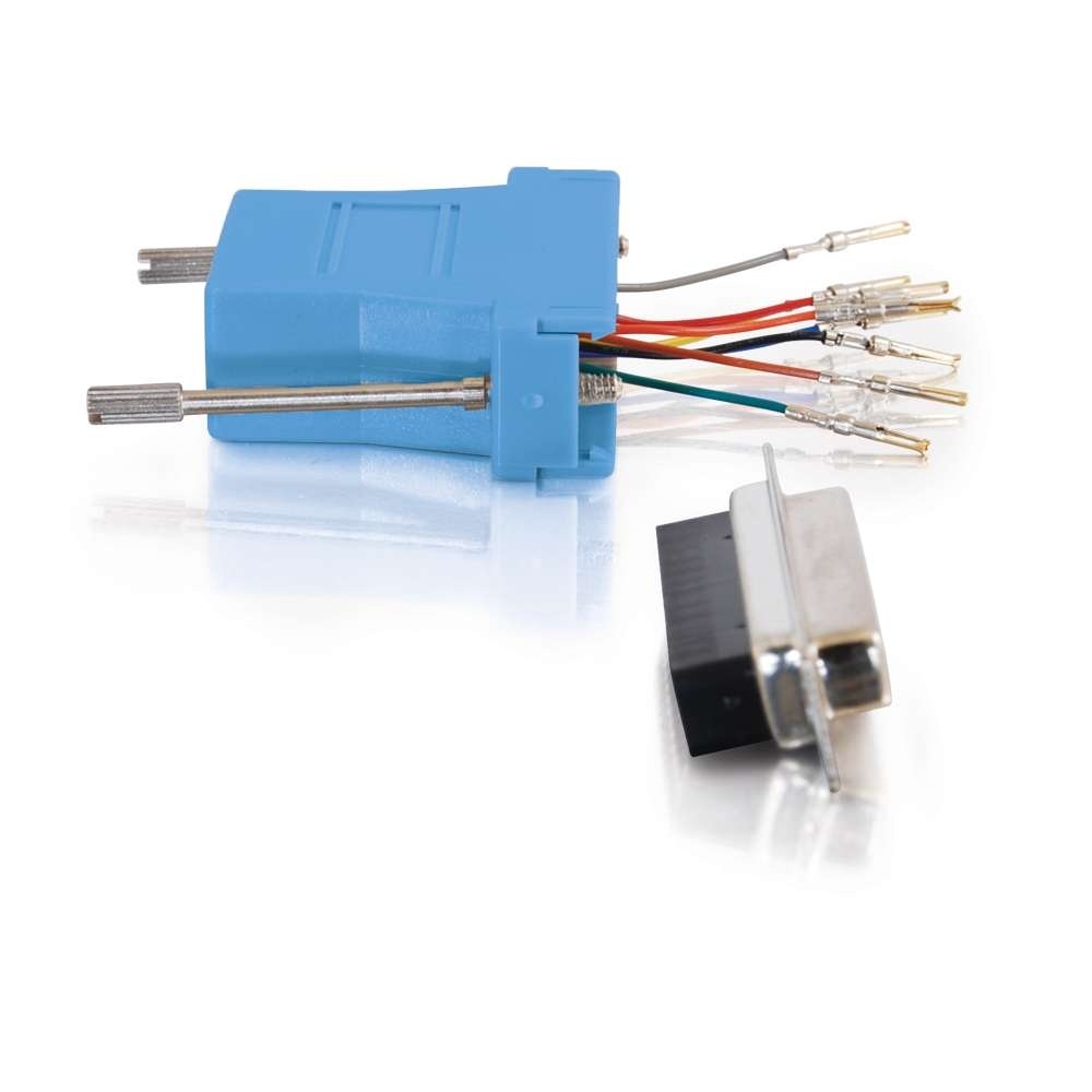RJ45 to DB25 Female Modular Adapter - Blue