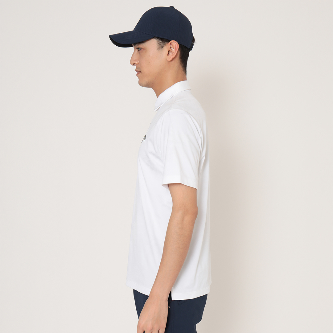 ヤシの木柄同色ジャカード半袖シャツ ※4Lサイズあり (MENS)