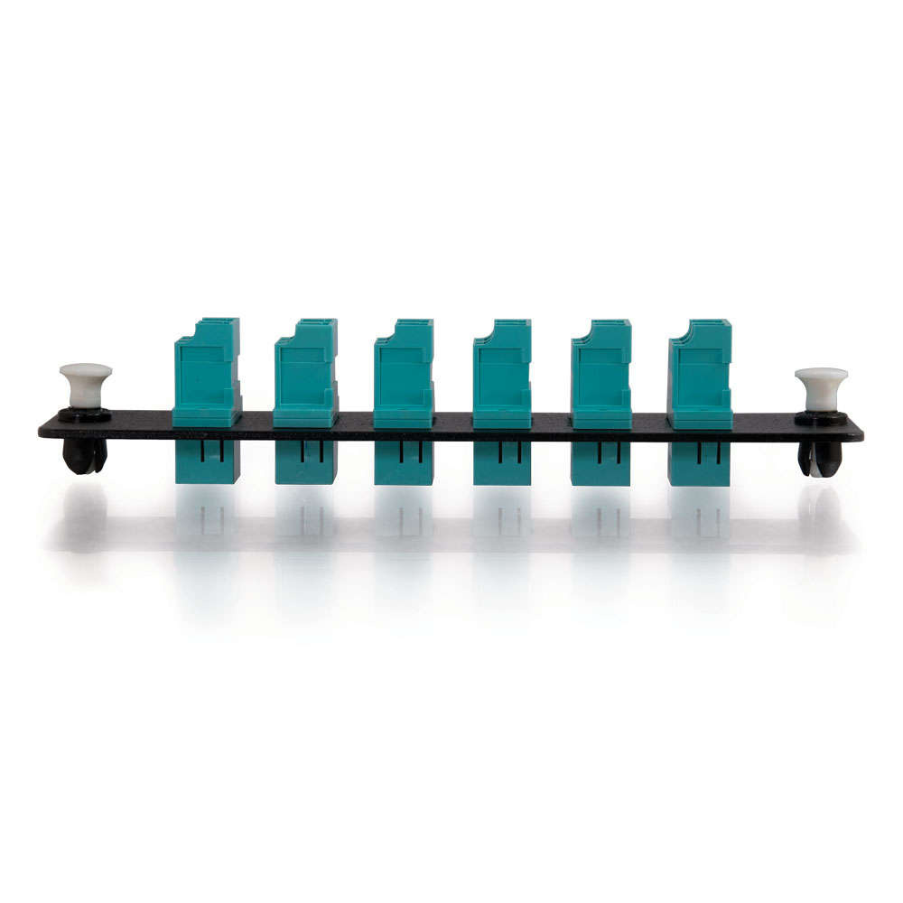 12-Strand, LC Duplex, PB Insert, Multimode, Aqua Adapter Panel