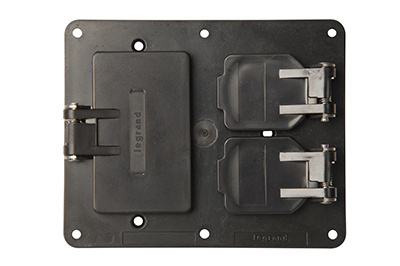 Product image for PAS 3267WBK 2G BLK FLIPLID 1GFCI, 1