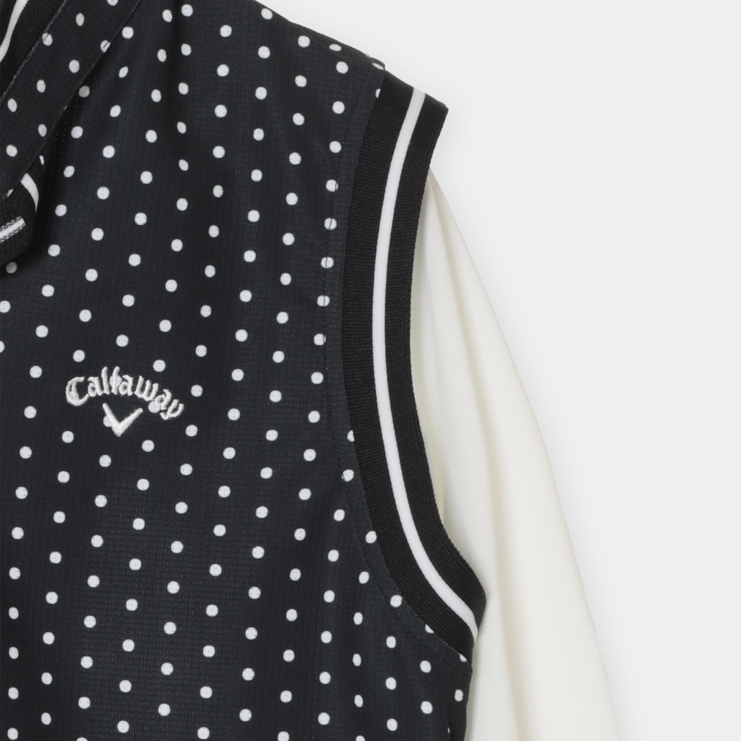 かざあなメッシュドットプリントセットシャツ (WOMENS)