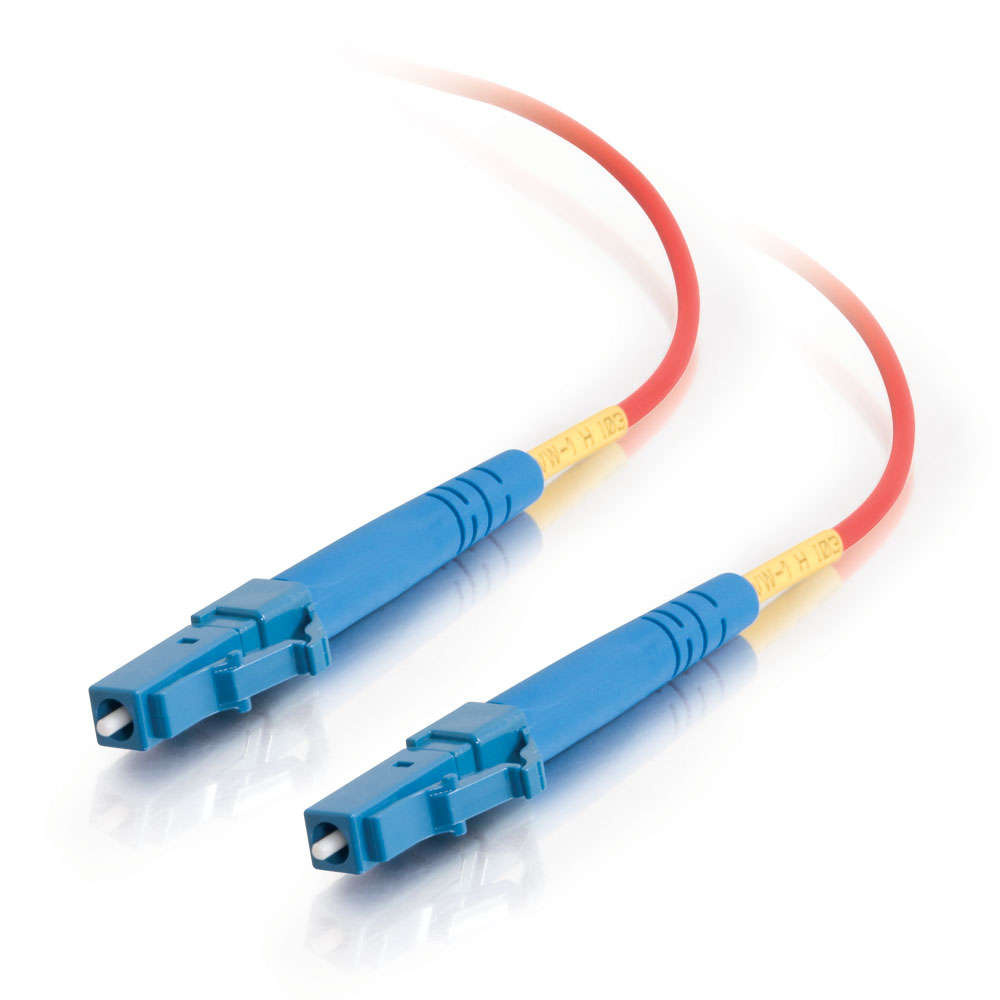 LC-LC 9/125 OS2 Simplex Single-Mode PVC Fiber Optic Cable - Red