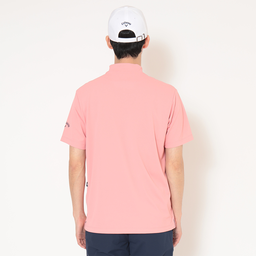 ミニカノコ半袖モックネックシャツ ※4Lサイズあり (MENS)