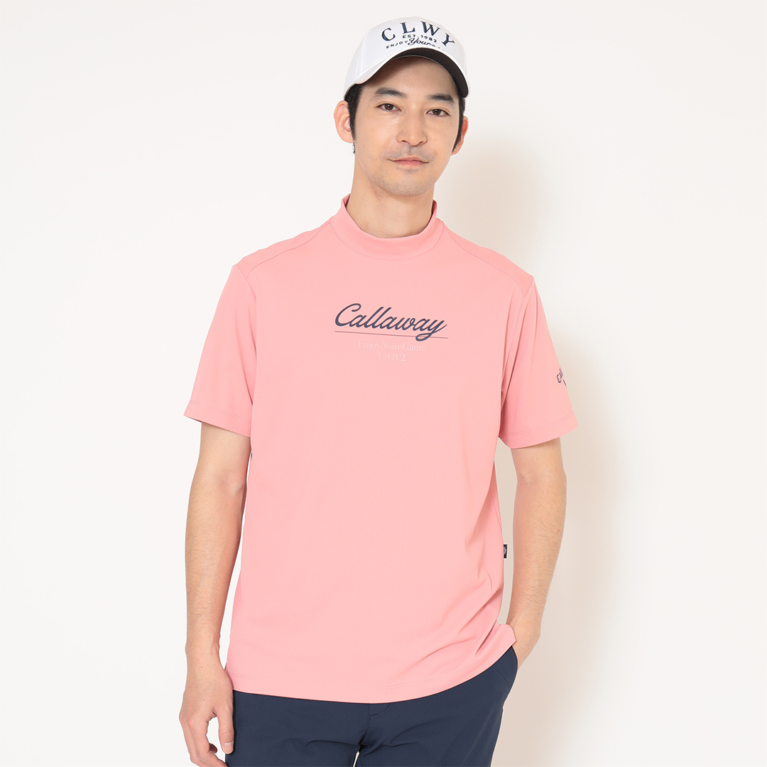 ミニカノコ半袖モックネックシャツ ※4Lサイズあり (MENS)