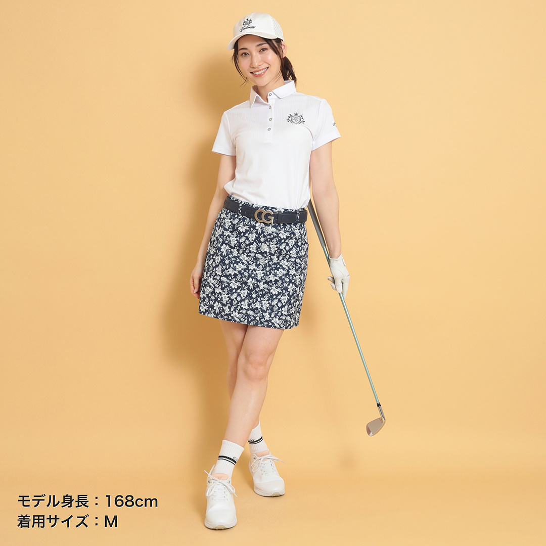 ストライプデザイン 半袖シャツ サイズF ストライプ半袖シャツ (WOMENS)