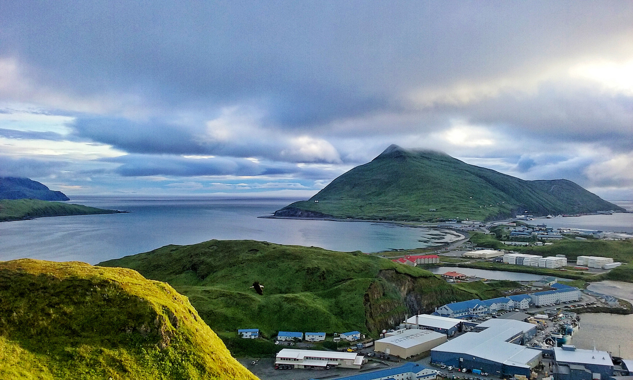 Dutch Harbor from the top of Bunker Hill