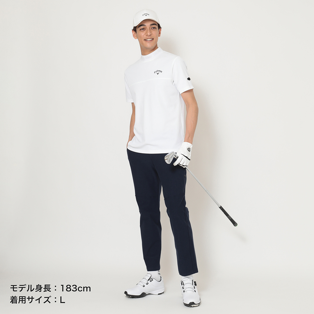 デヴァローゴルフ　モックネックシャツ　サイズL DEVEREUX GOLF tシャツ クラシックモックネックTシャツ メンズ