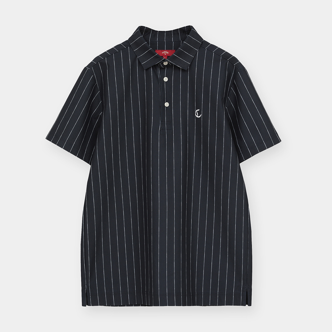 【タグ付き】Callaway キャロウェイ レッドレーベル ストライプシャツ 3℃かざあなメッシュストライプシャツ (MENS)