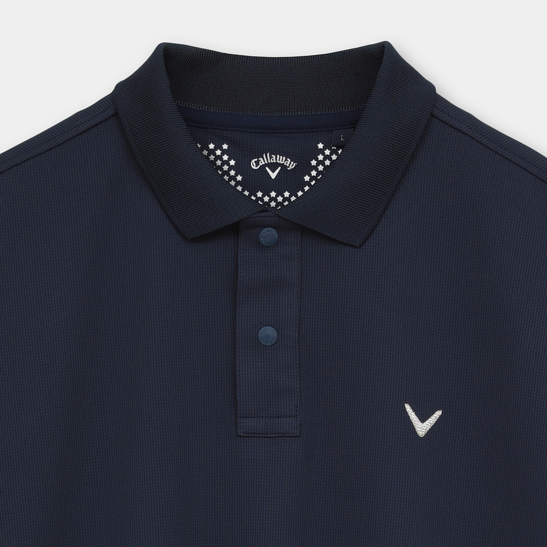 ミニワッフルリラックス半袖ポロシャツ ※4Lサイズあり (MENS)