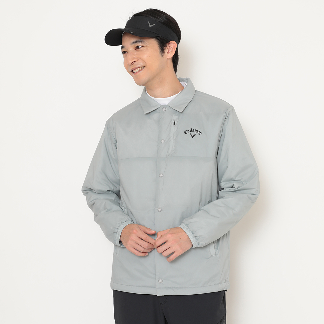 ストレッチミニリップ中綿コーチジャケット (MENS)