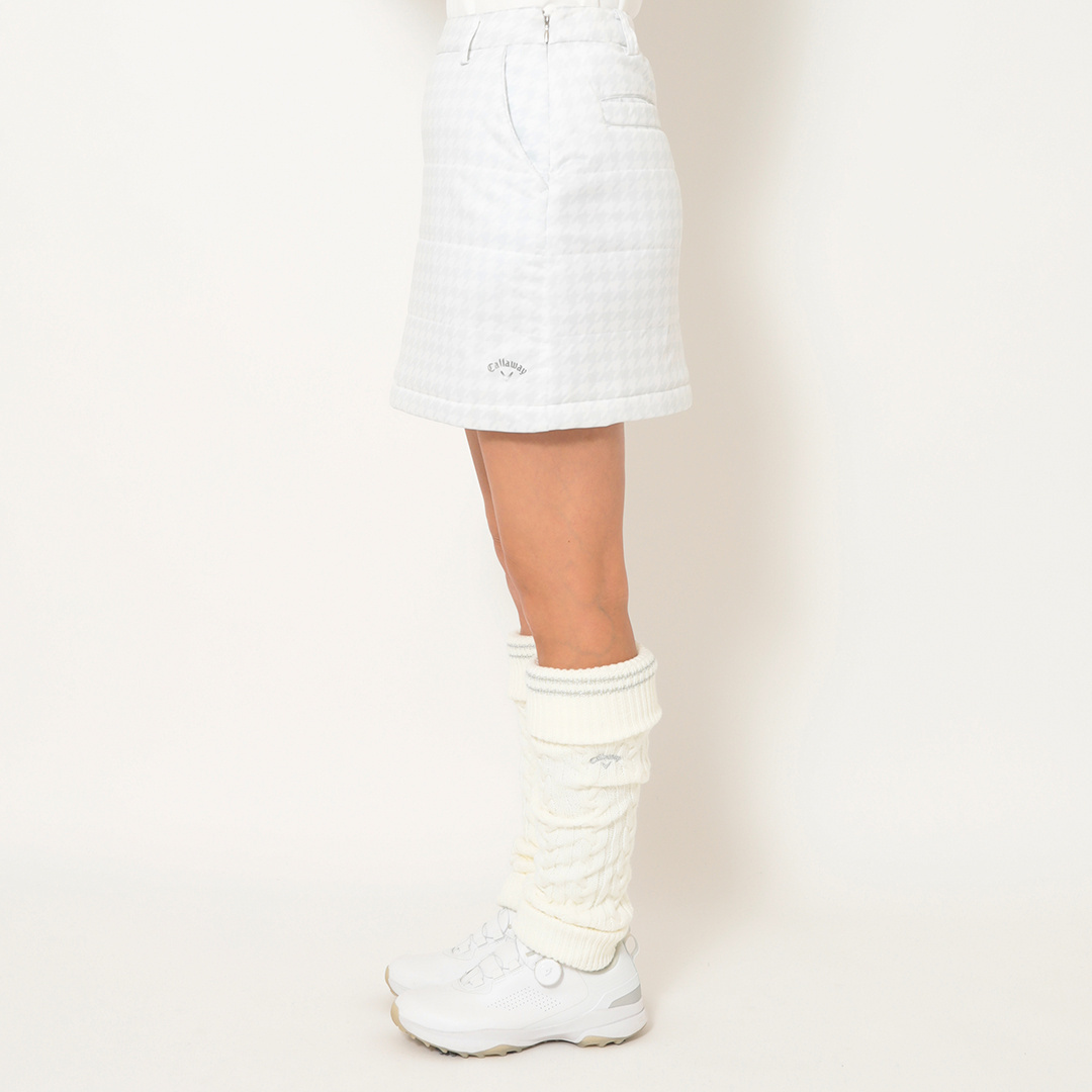 スターストレッチ千鳥プリント中綿スカート (WOMENS)