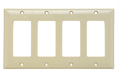 Decorator Openings, Four Gang, Ivory
