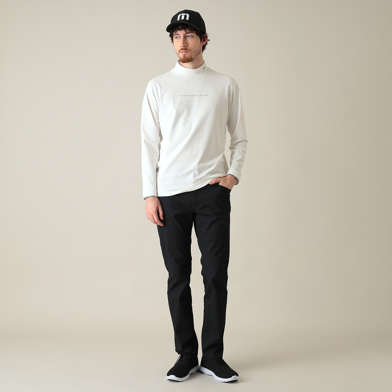 カラット®長袖ベーシックロゴモックネック(MENS)