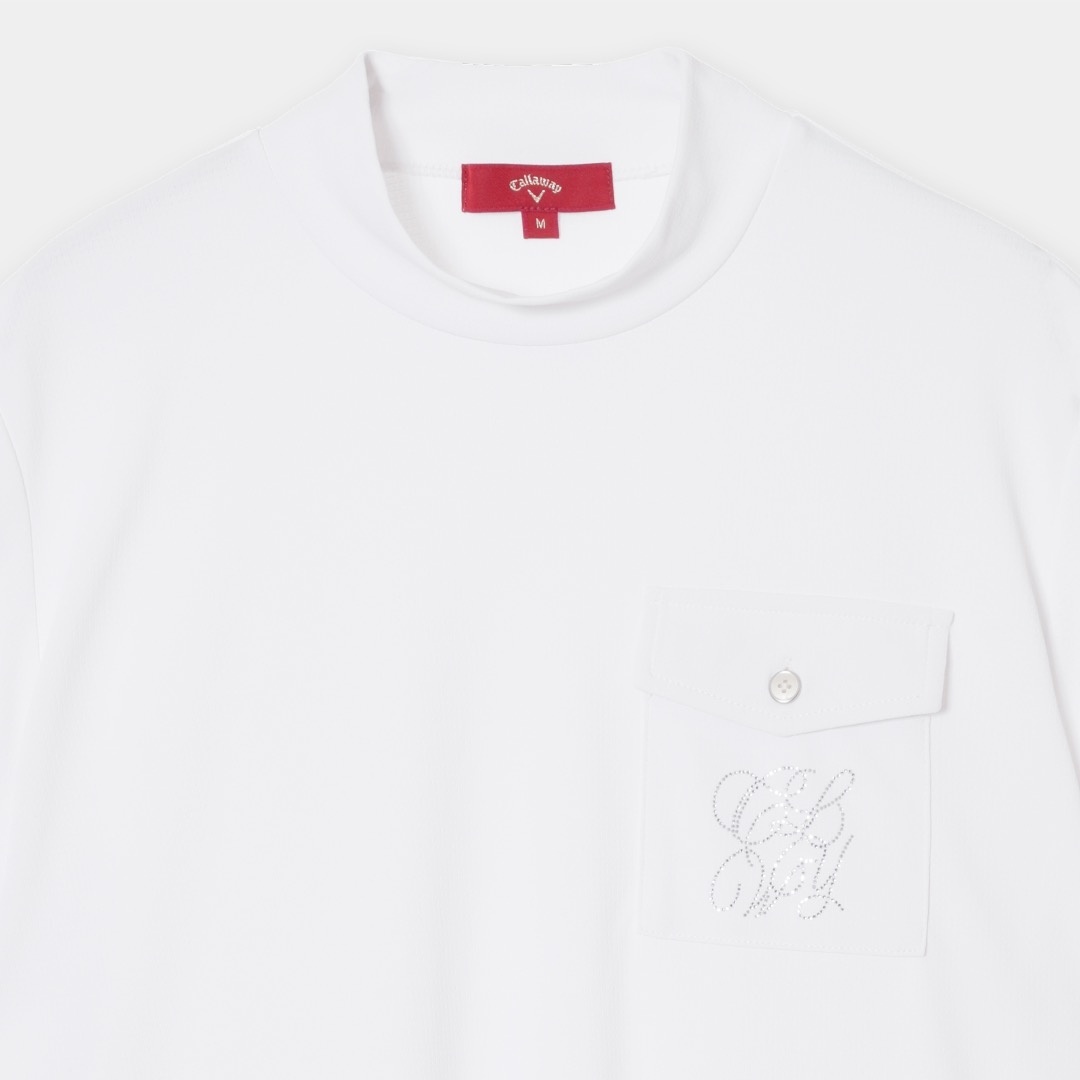 裏クールアイレットカノコモックネックシャツ (WOMENS)