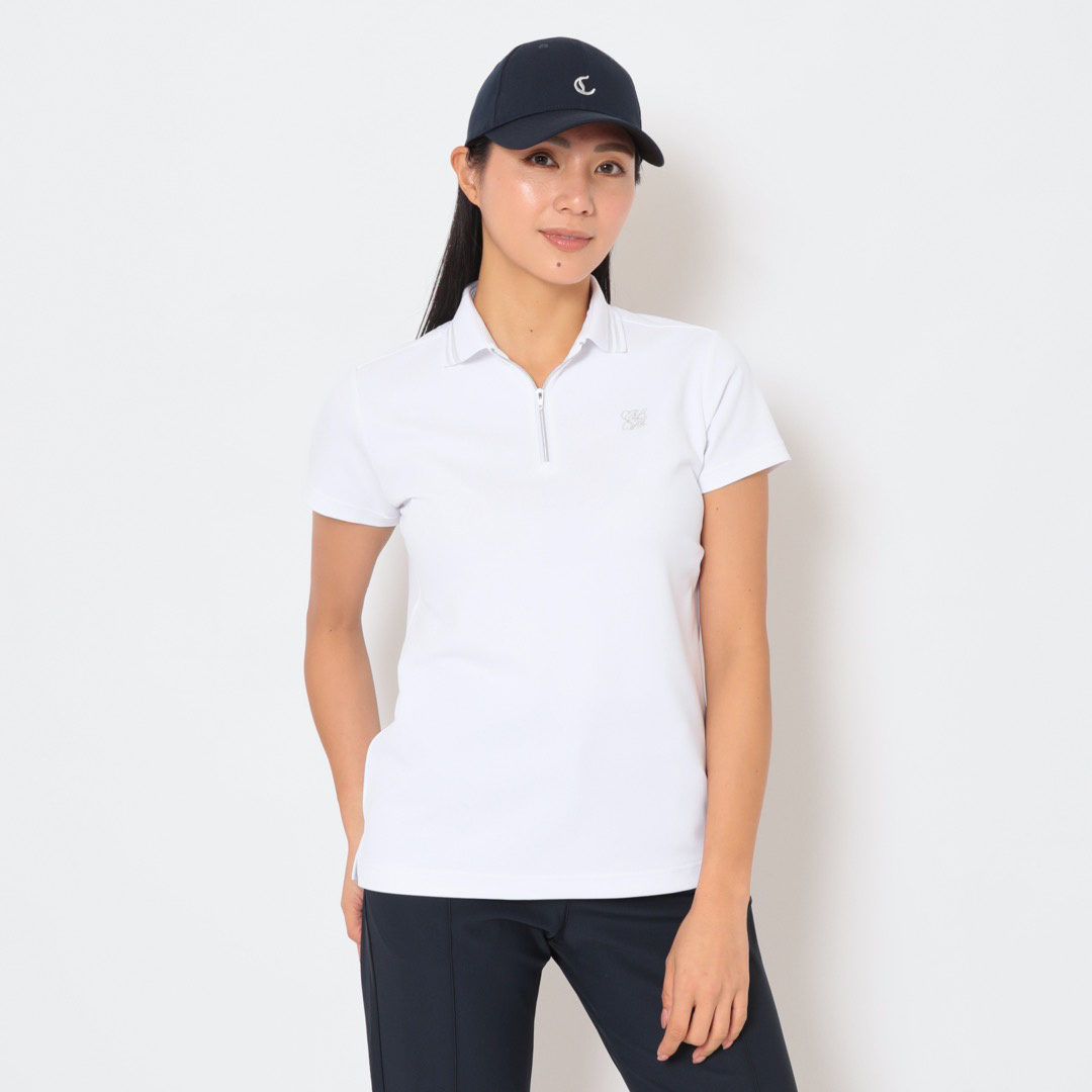 ハイゲージカノコハーフジップシャツ (WOMENS)
