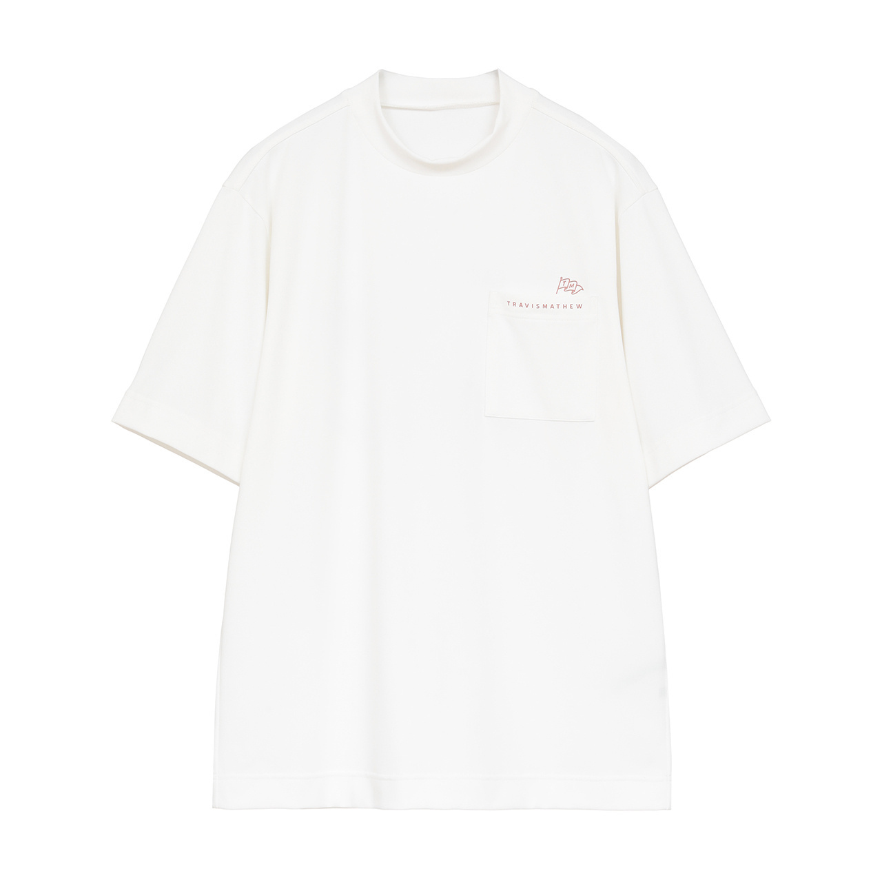 半袖バックプリントリラックスモックネック(MENS)