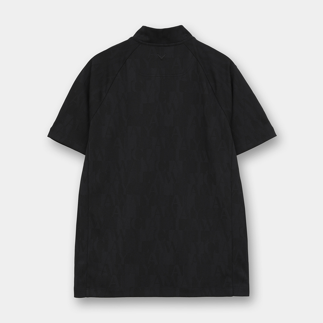 ロゴジャカードハーフジップ半袖モックネック (MENS)