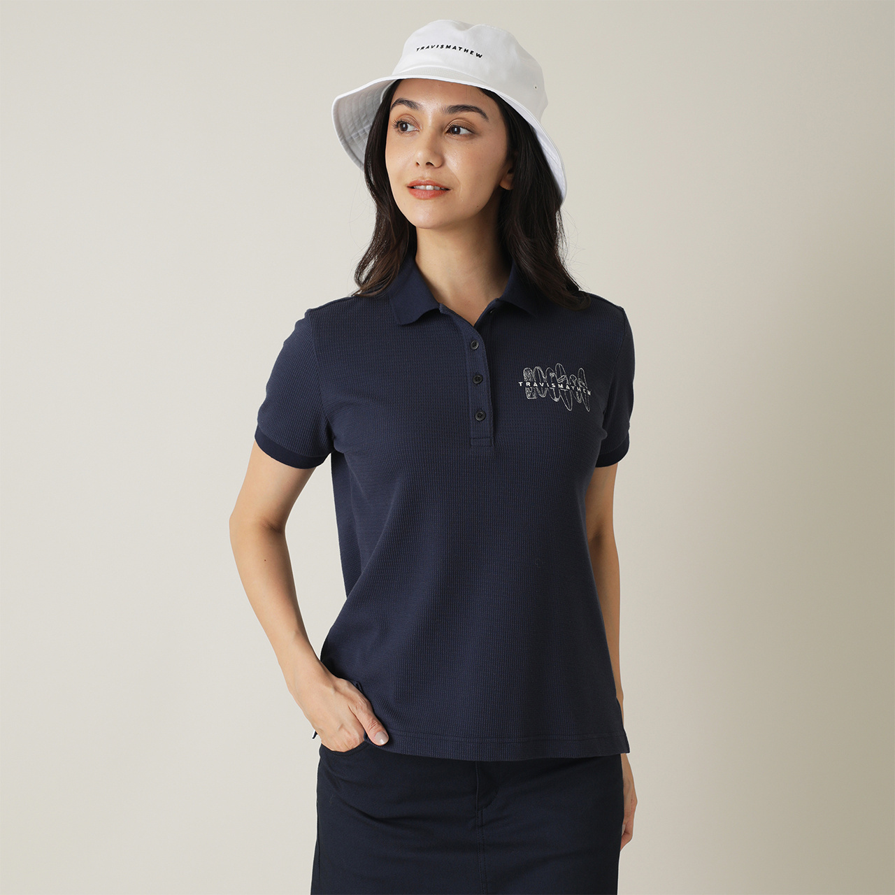 TRAVISMATHEW Ko Olina ポロシャツ Sサイズ　コオリア刺繍 TRAVISMATHEW Ko Olina ポロシャツ Sサイズ コオリア刺繍