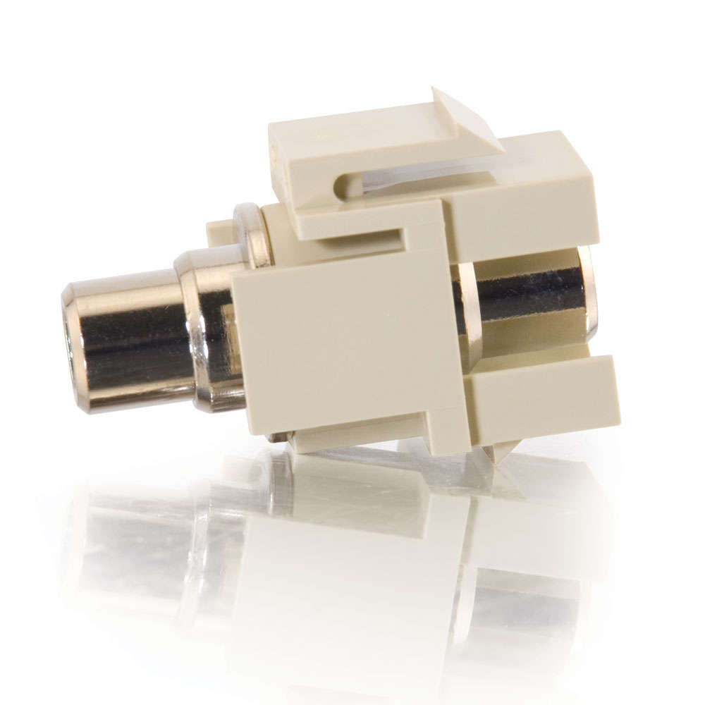 Snap-In Green RCA F/F Keystone Insert Module