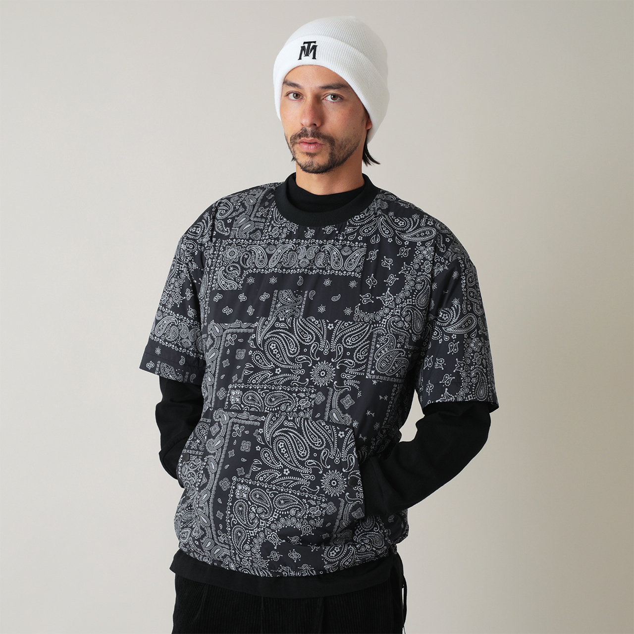 OKTA 裏地バンダナ柄 プリントスニード(MENS)