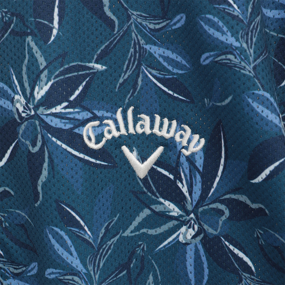 かざあなメッシュフラワープリントシャツ ※4Lサイズあり (MENS)