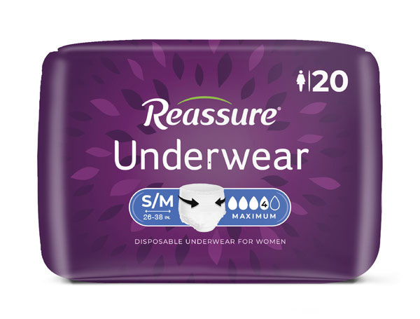 Reassure Maximum Underwear for Women, Small/Medium - 160/case (REDUWM2 Health & Beauty Health Care Incontinence Aids) photo
