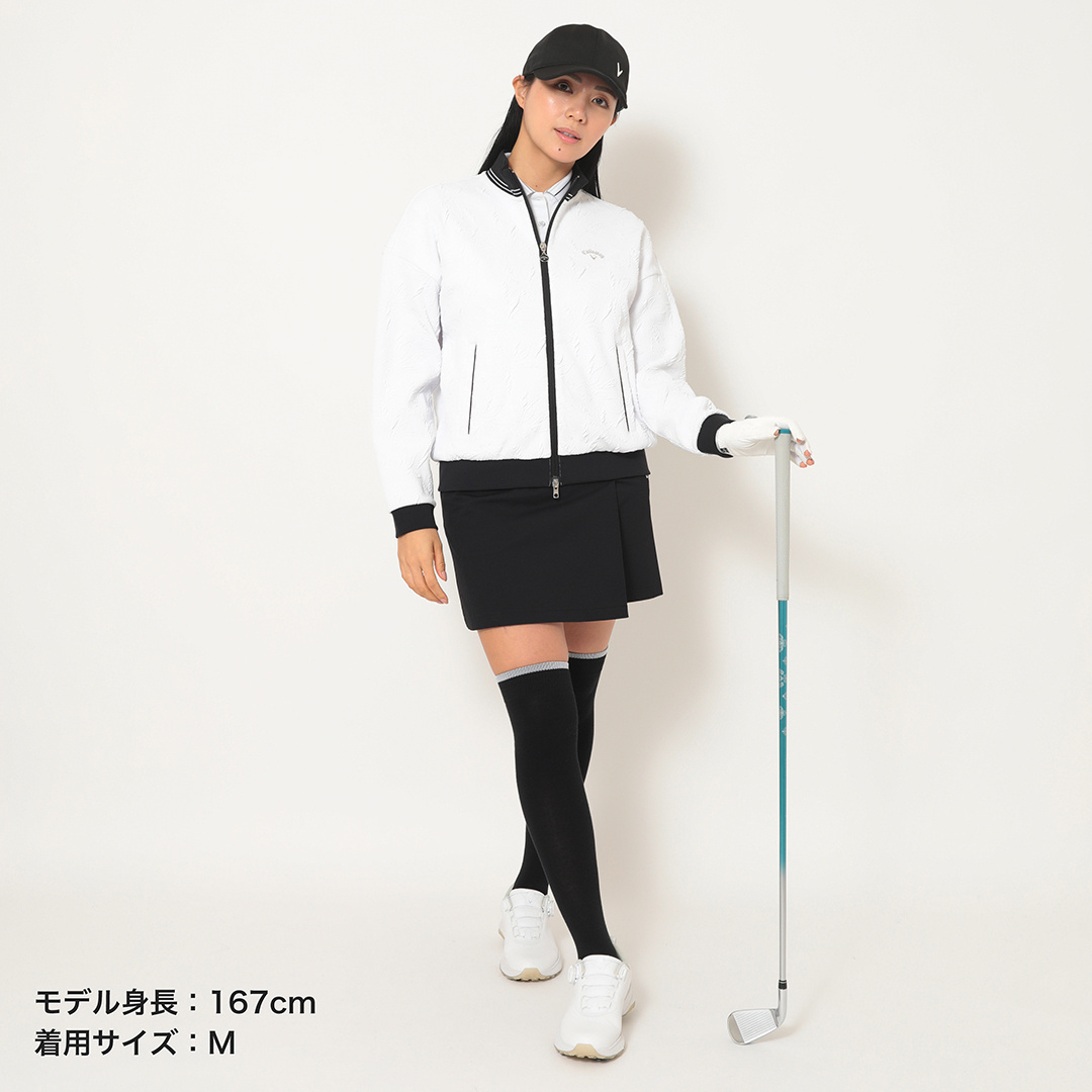 フラワージャカードフルジップスウェット (WOMENS)