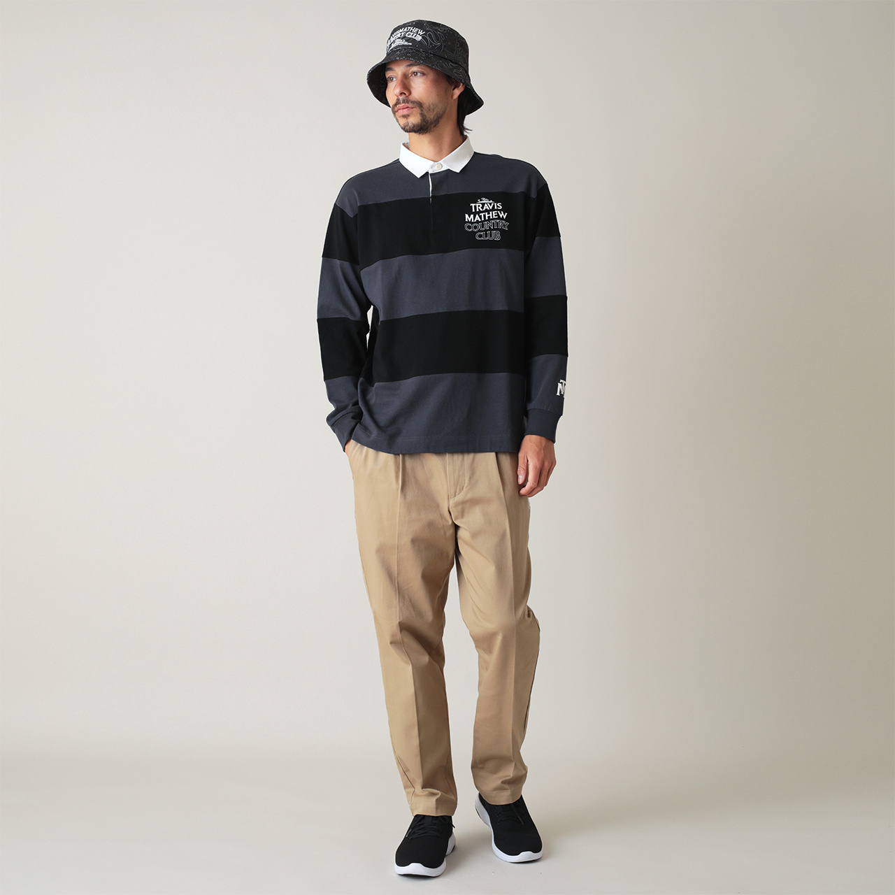 コットン 長袖 ラガーシャツ(MENS)