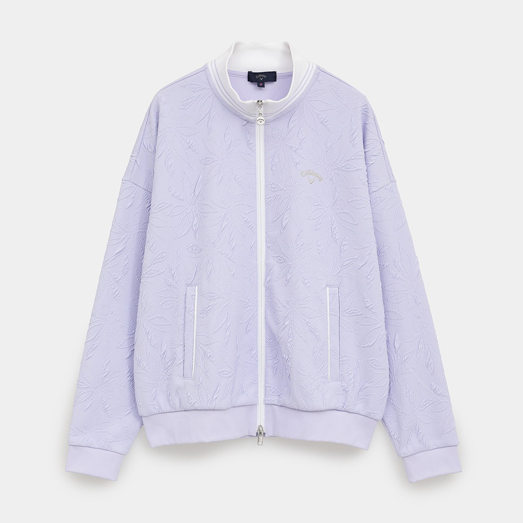 フラワージャカードフルジップスウェット (WOMENS)