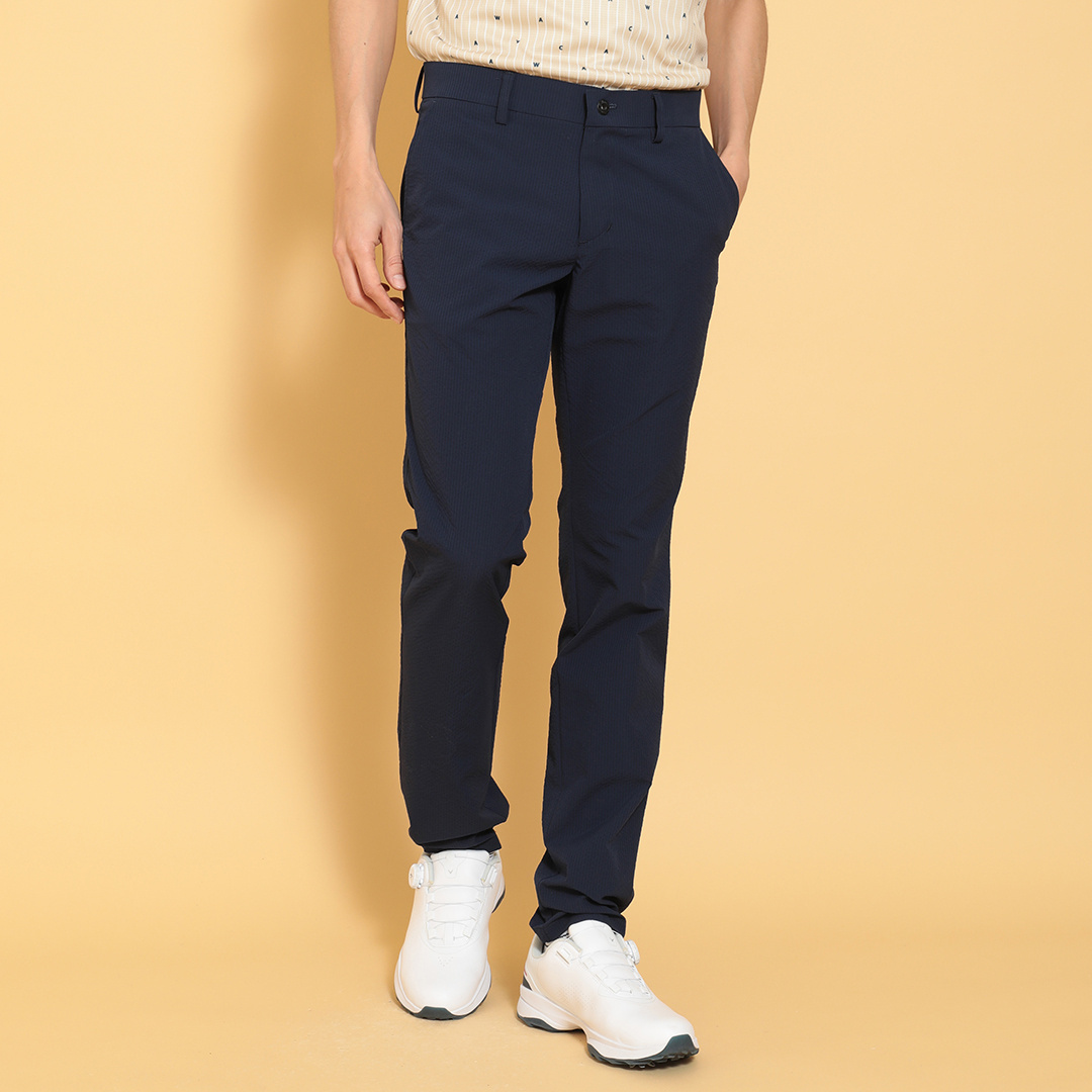 2WAYストレッチシアサッカーテーパードパンツ (MENS)