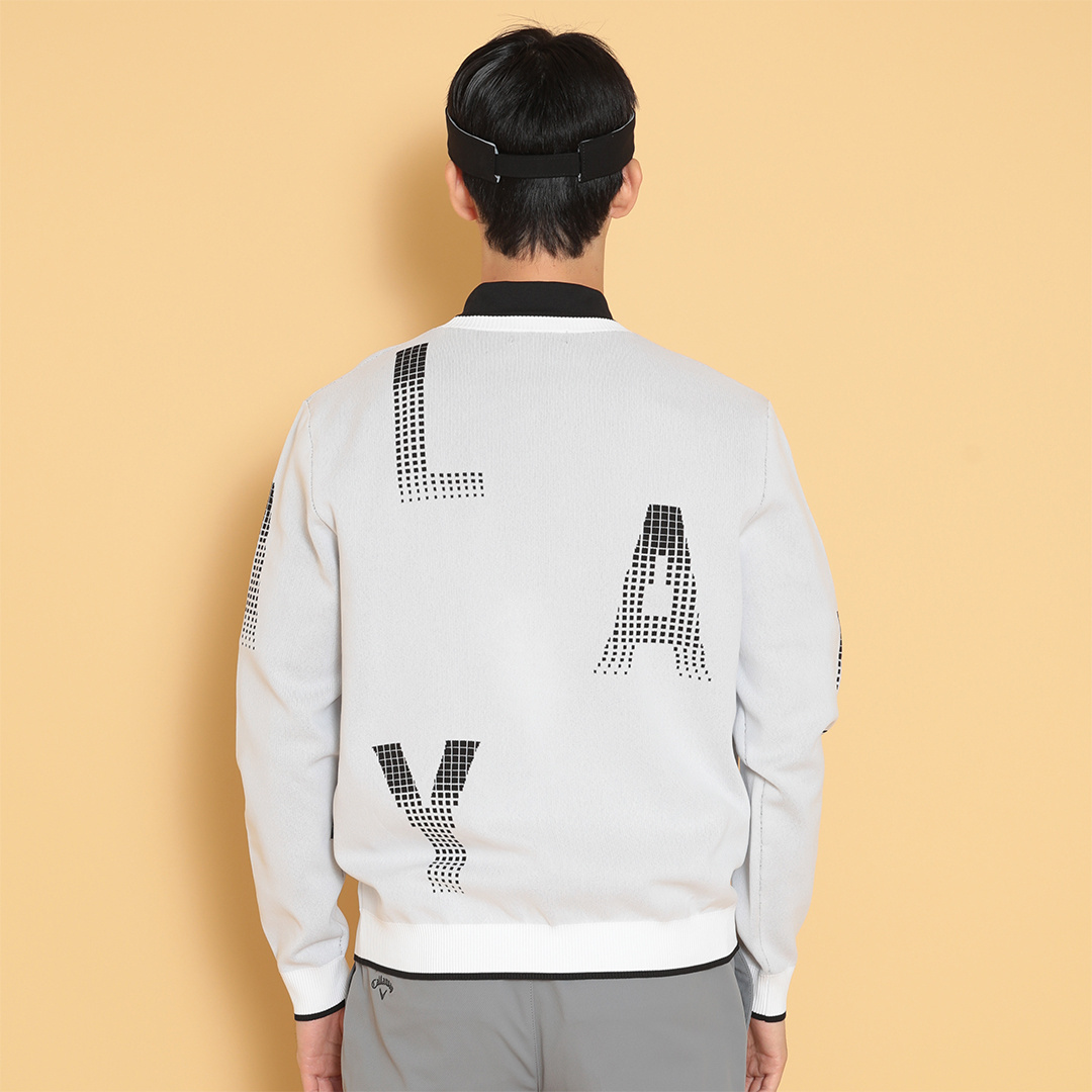 ロゴジャカードポリエステルニット (MENS)