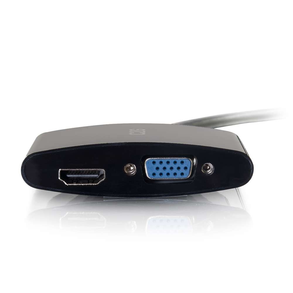 DisplayPort Male to 4K HDMI or VGA Female Adapter Converter - Black