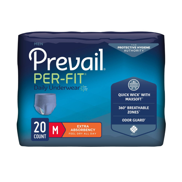 Prevail Per-Fit Underwear for Men, Medium - 40/case (PFUMMS Health & Beauty Health Care Incontinence Aids) photo