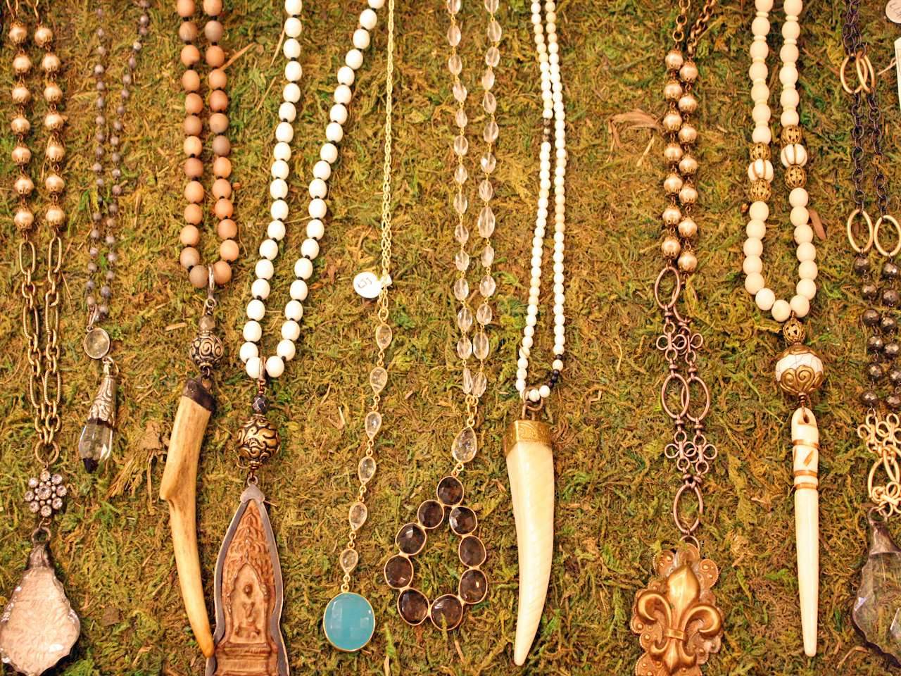 Check out the natural materials and interesting shapes. Made Again StyleBlueprint Atlanta necklaces