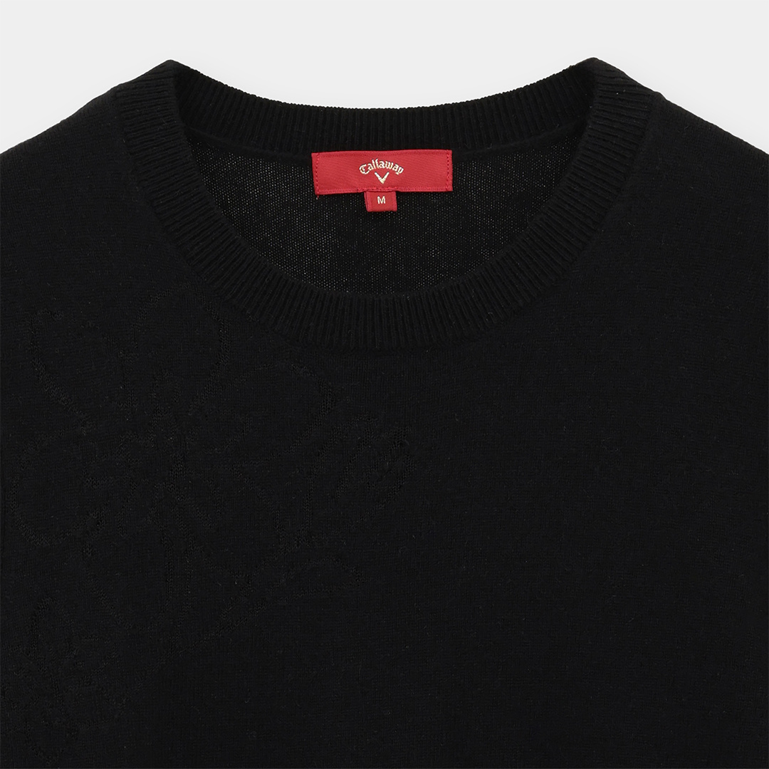 フラワージャカードクルーネックニット (WOMENS)