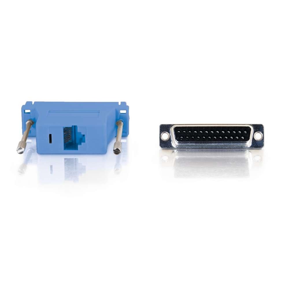 RJ45 to DB25 Female Modular Adapter - Blue
